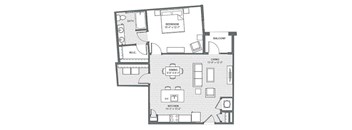 A black and white image of a floor plan for a house.