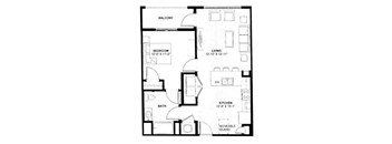 A black and white image of a floor plan for a house.