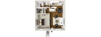 Pablano-renovated Floorplan at Eagle Point Apartments, Albuquerque