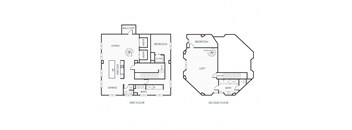 a floor plan and a floor layout of a house