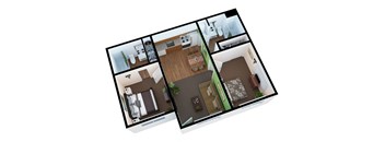 Two bedroom two bathroom