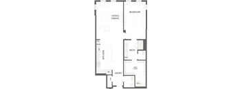 A black and white image of a floor plan for a house.