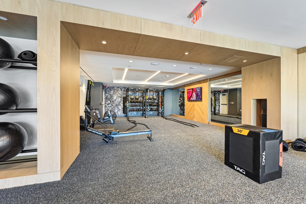 Next-generation fitness suite, including spaces for HIIT, strength training, and cardio