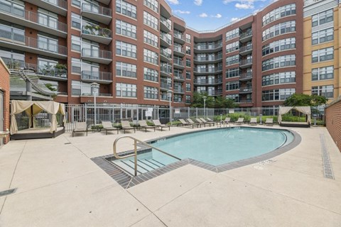Pool with sundeck and lounge chairs