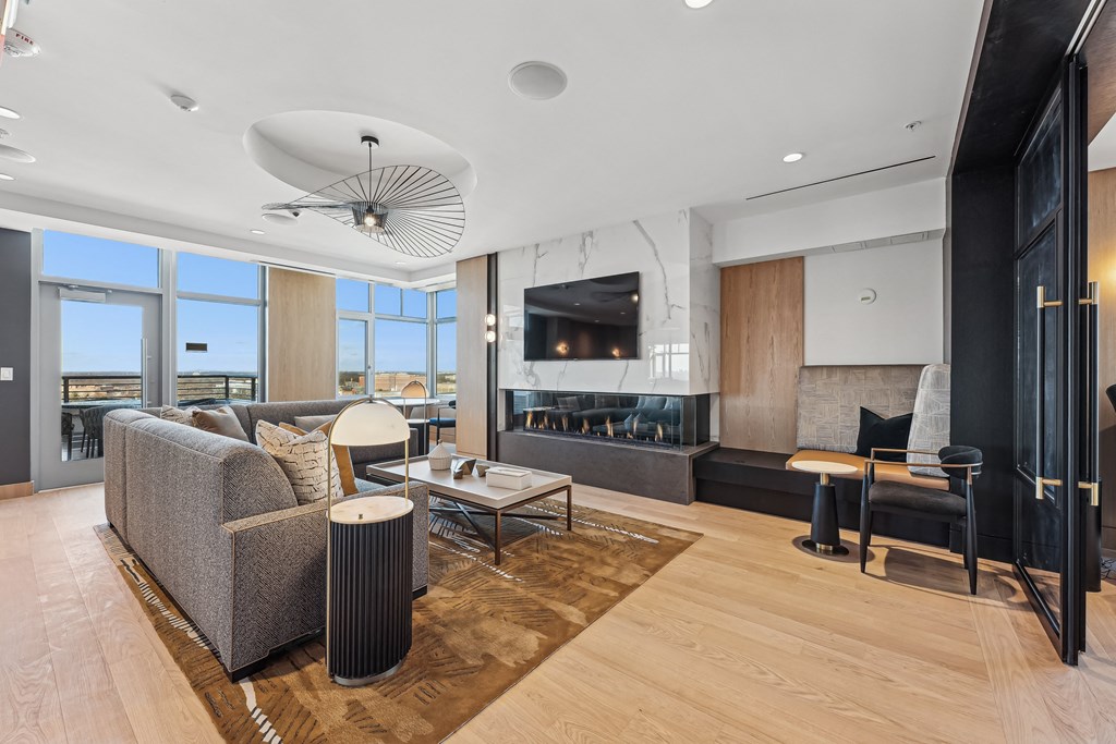 Lounges, including resident sky lounge with fireplace, TV lounge, solarium, Uber lounge, and demonstration kitchen with private dining room