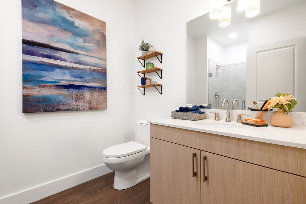 a bathroom with a toilet and a sink