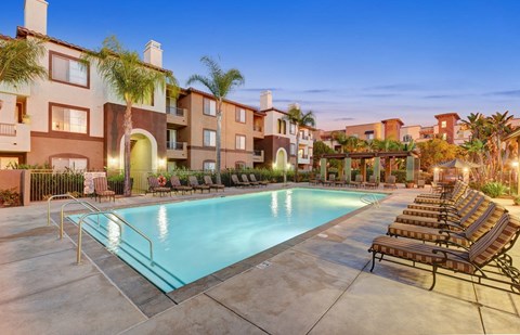 the swimming pool at our apartments