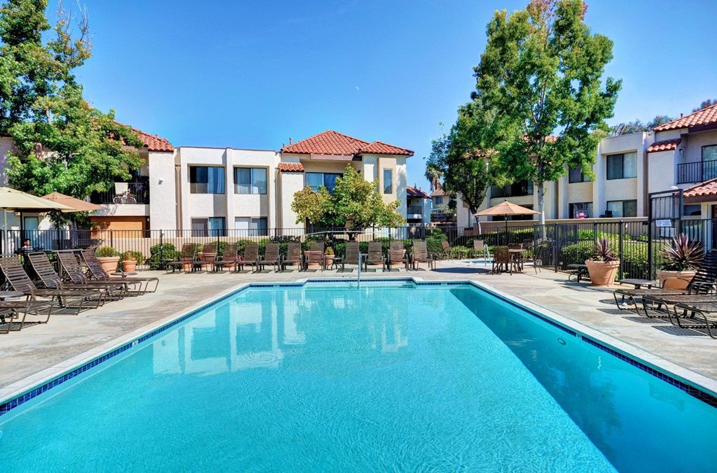 the swimming pool at our apartments