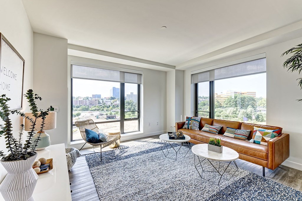 model living room and couch