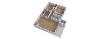 an overhead view of a floor plan of a home