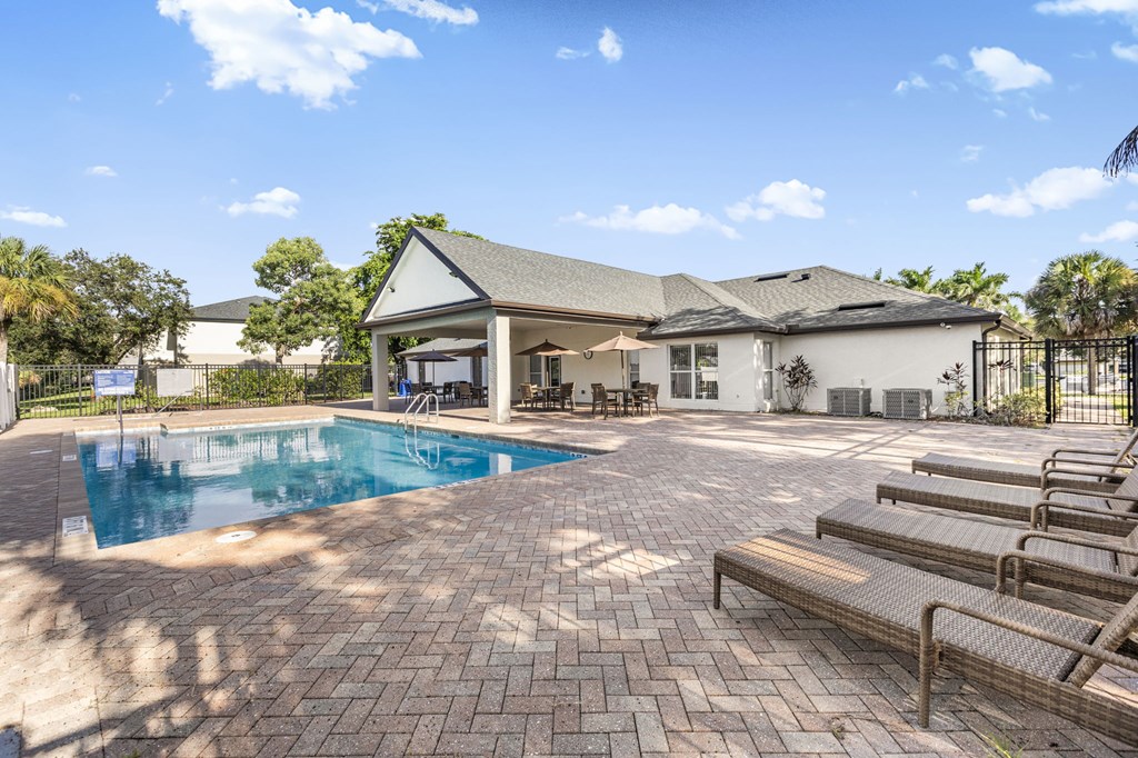 A house with a pool in the backyard.