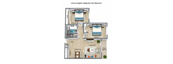 Two Bedroom 1 bath at The Crest at Citrus Heights Apartments, Citrus Heights, CA,95621