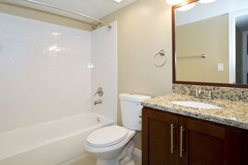 Bathroom With Storage at St. Andrews Palm Beach Apartments, Florida
