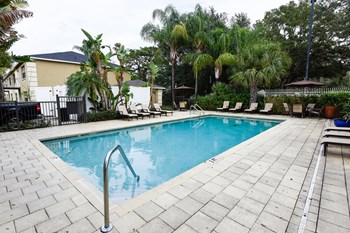 Pool Area for Swimming and Wading at Green Oaks Apartments, Tampa, Florida