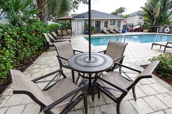 Pool Sitting Area at Green Oaks Apartments, Tampa - Photo Gallery 3