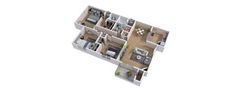 bedroom floor plan of a 2100 sq ft house