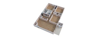 a floor plan of a house with a bedroom and a living room