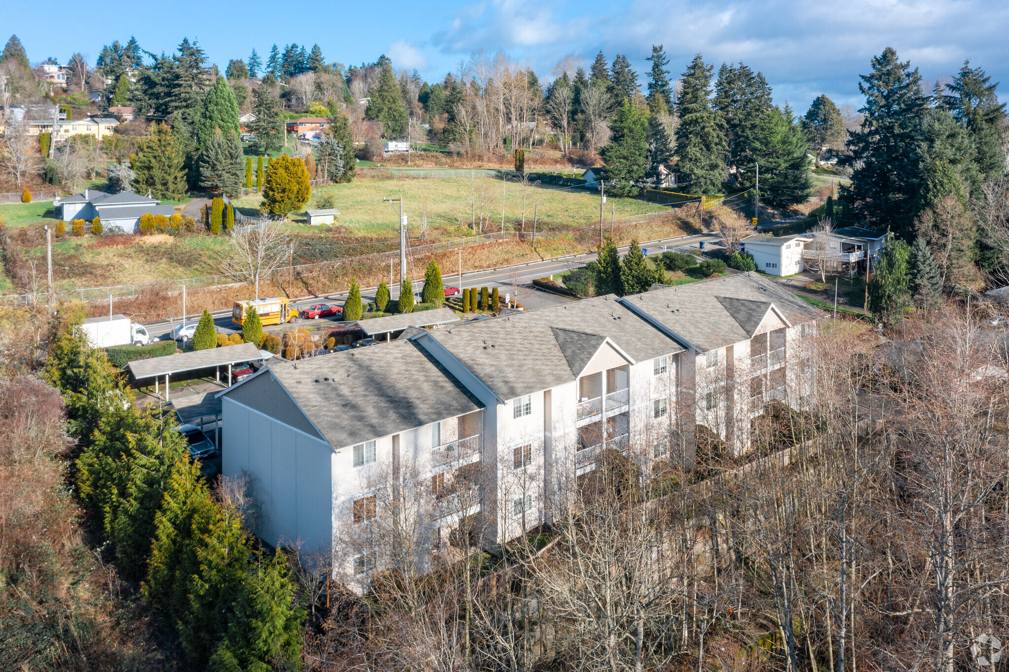 Overhead Exterior at Springbrook Reserve Apartments,Seattle, Washington, 98178