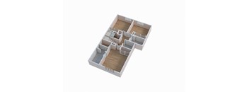 bedroom floor plan of a 2100 sq ft home