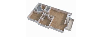 an overhead view of a floor plan of a house