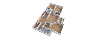 Three Bedroom Two Bathroom Floor Plan Patio Balcony Miramar Florida