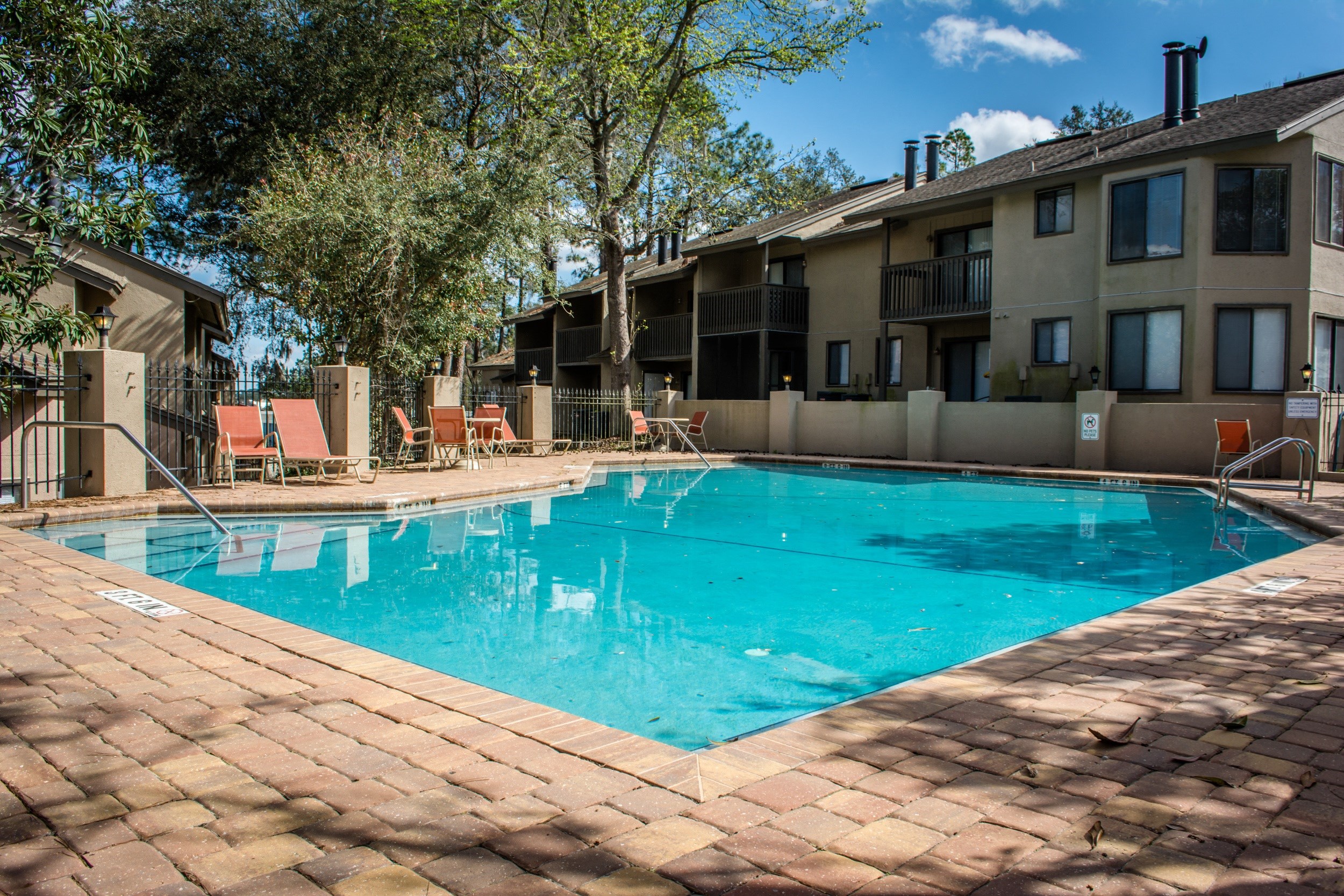 the swimming pool at our apartments