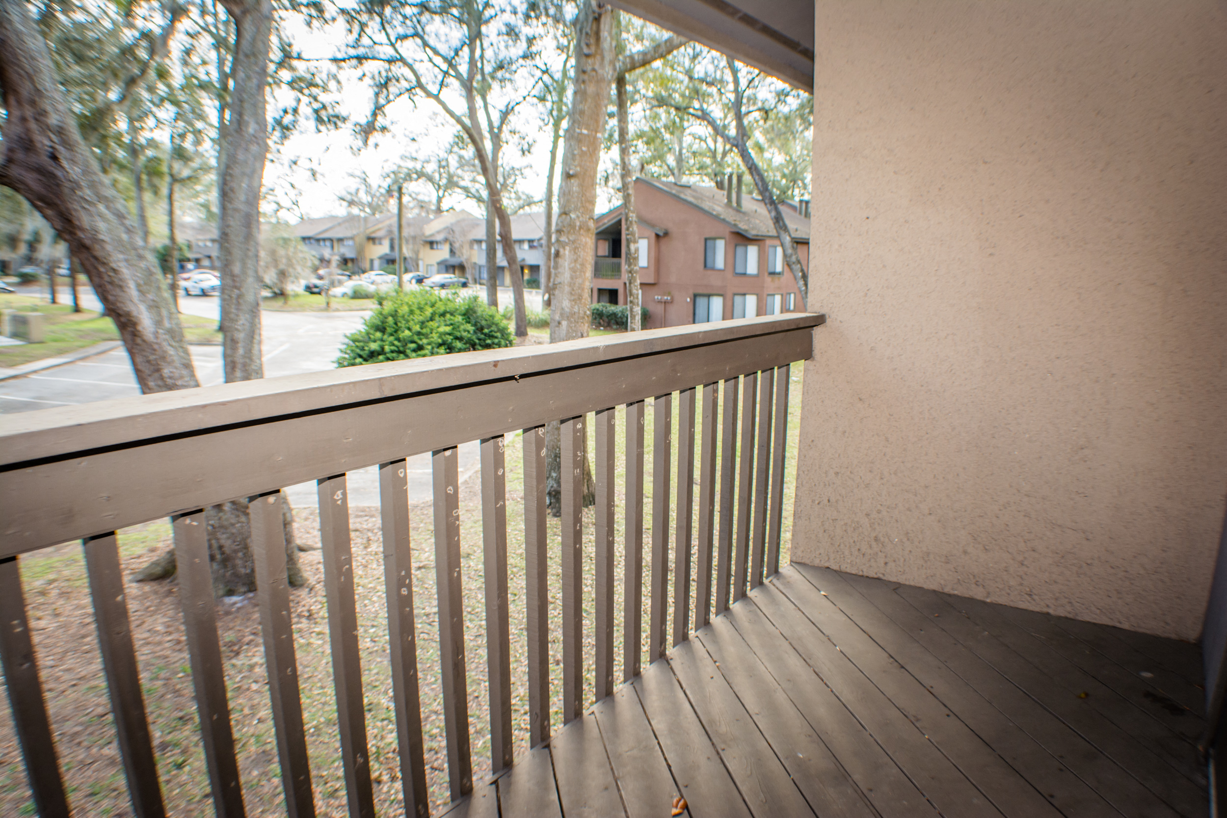 Patio with Railing at Laurel Grove Apartment Homes, Orange Park, Florida