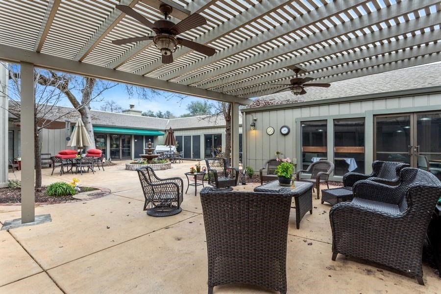 Outside Patio at The Crest at Citrus Heights Apartments, Citrus Heights, California