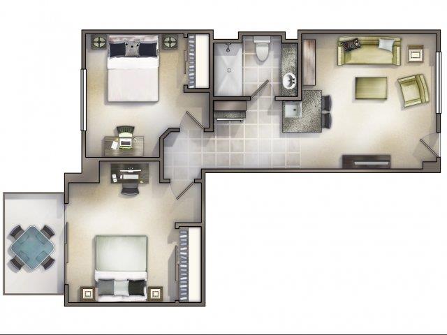 Floor Plan 2 Bdr