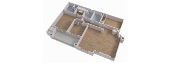 an overhead view of a floor plan of a house