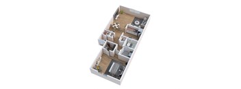 Caravel Floorplan at Alta Mar at Broadwater Apartments, St. Petersburg, FL