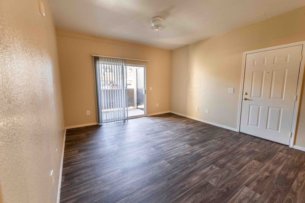 Bedroom with balcony at Pinehurst Condominiums Apartments ,Las Vegas
