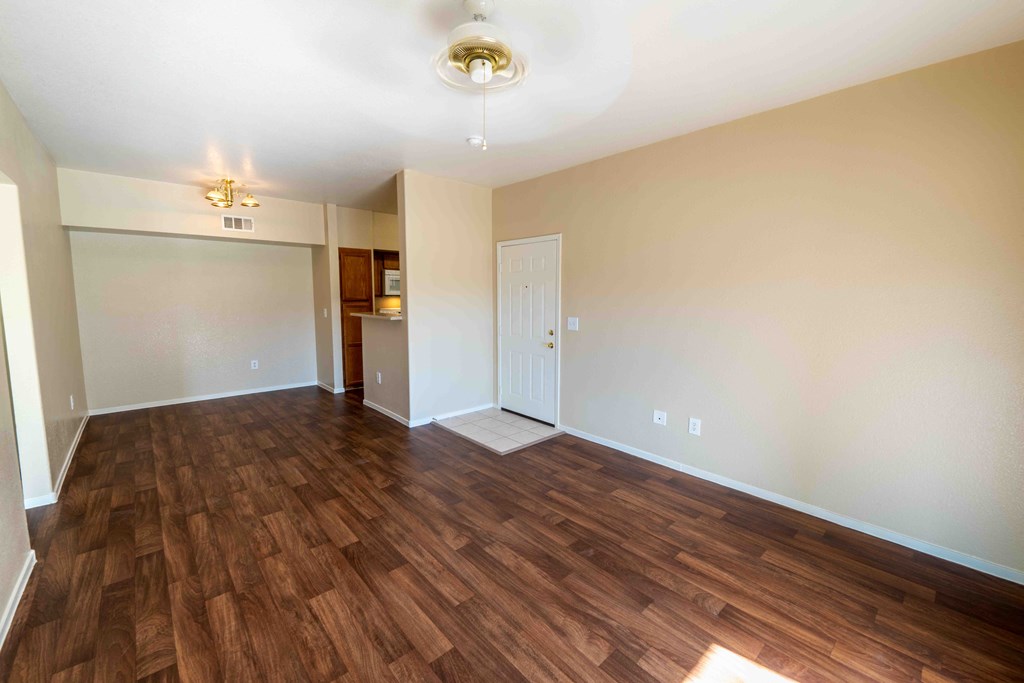 Bedroom with ceiling fan and light at Pinehurst Condominiums Apartments ,Las Vegas,89118