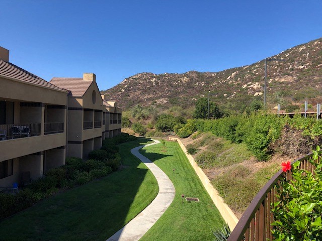 Exterior Mountain View Balcony Patio at Legacy Hills at Poway, Poway, CA, 92064