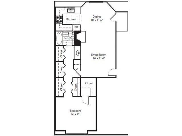 One bedroom one bathroom One bedroom one bathroom at Bluff House Apartment Homes, Orange Park, FL