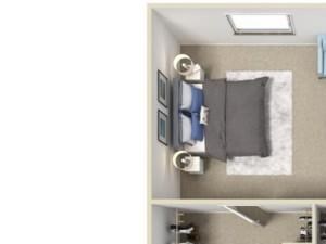 2 bed 1 bath floor plan 2 bed 1 bath floor plan at Green Oaks Apartments, Florida