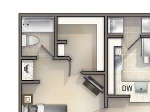 The Lagoon floorplan The Lagoon floorplan at Forest Lakes Apartment Homes, Oldsmar, FL, 34677