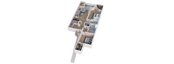 bedroom floor plan of a 2100 sq ft apartment