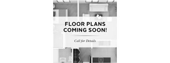 A sign that says "Floor plans coming soon!" is displayed in an office setting.