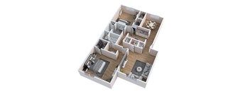 Galleon Floorplan at Alta Mar at Broadwater Apartments, Florida