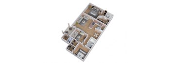 3 bedroom floor plan  the residences at sawmill estates apartments in
