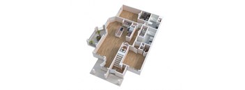 bedroom floor plan of a 2100 sq ft apartment