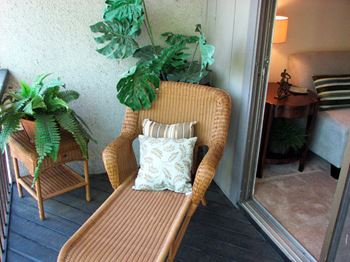 Balcony outdoor lounge at Laurel Grove Apartment Homes, Florida, 32073