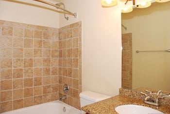 Designer Bathroom Suites at Landing at Angle Lake Apartments, Washington