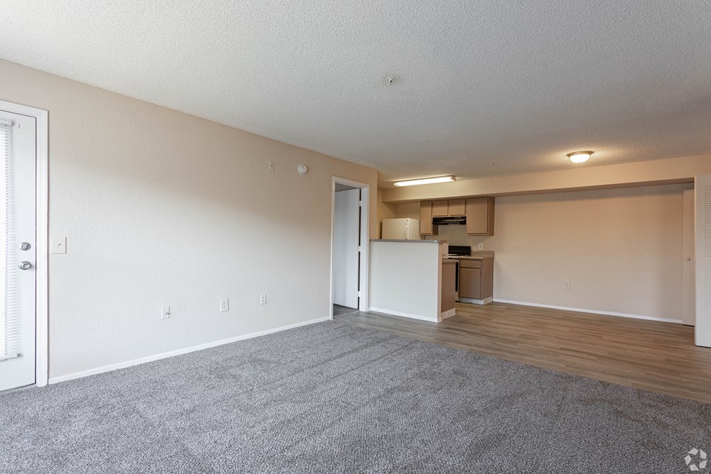 Living room with kitchen