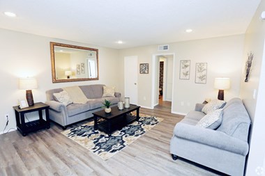 Living room at Canyon Club Apartments, Upland, California, 91786