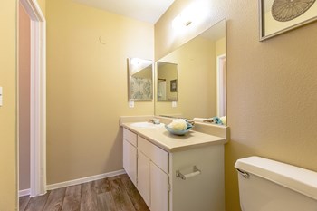 Interior Bathroom Counter at Playa Vista Apartments, Pacifica SD Management, Las Vegas, 89110 - Photo Gallery 10