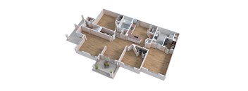 bedroom floor plan of a 2100 sq ft house