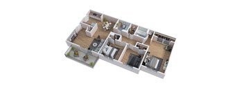 1 bed 1 bath B at Foxcroft Apartments, Florida