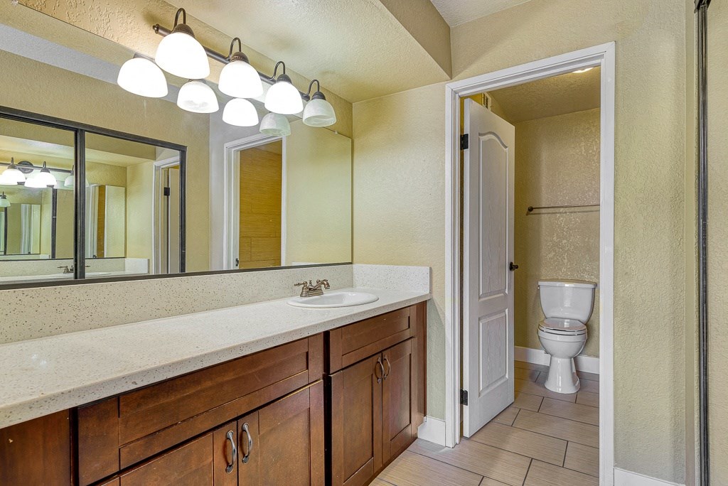 a bathroom with a sink and a toilet
